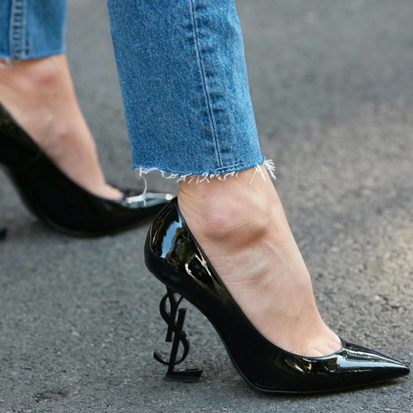 SAINT LAURENT YSL Black Patent Leather OPYUM Pumps size 39 EU/9 US (New) - Picture 4 of 10